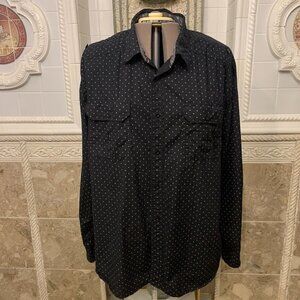 Quilted Giraffe Men's Size 4X. Cotton. Long Sleeve. Button Cuff. Tabs. B33